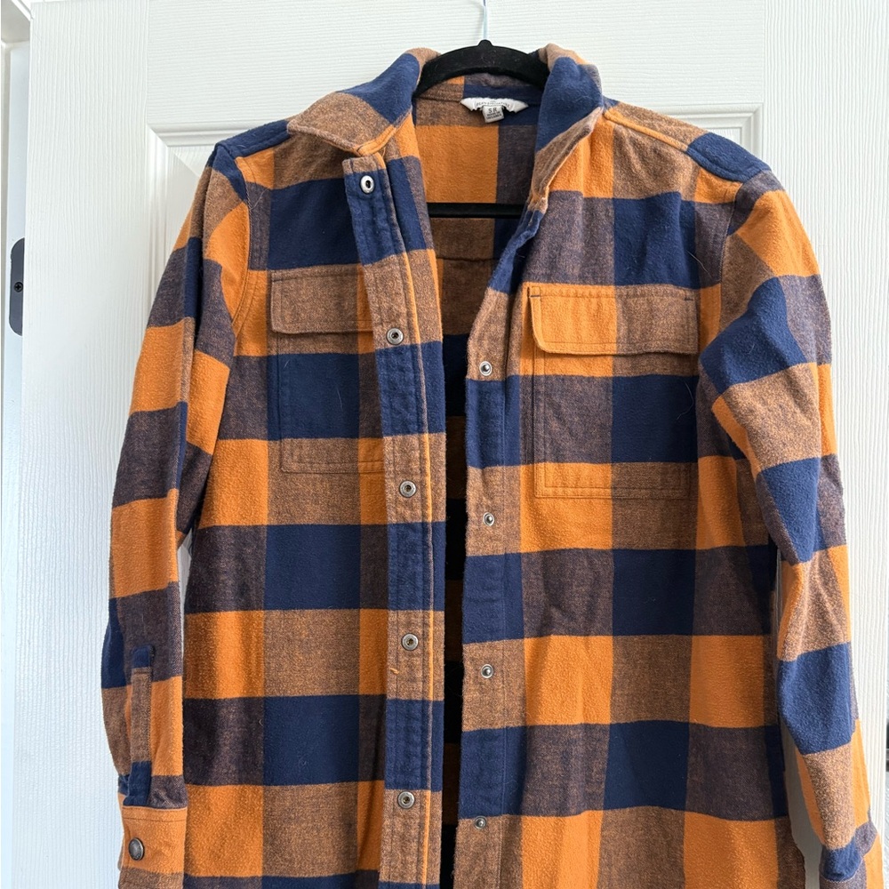 Signature Orange and Blue Plaid Tunic Shirt Size Small